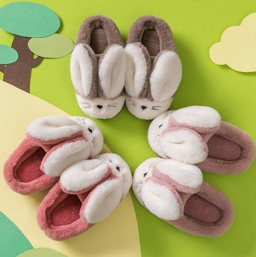 【服饰鞋包】*亲子棉拖鞋冬男女卡通厚底居家可爱防滑室内儿童小孩宝宝拖鞋冬季 商品图1