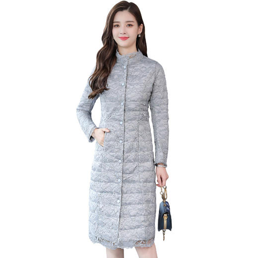 XTH-1266秋季新款韩版修身显瘦过膝棉服 商品图4