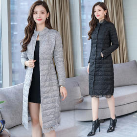 XTH-1266秋季新款韩版修身显瘦过膝棉服