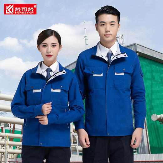 纯棉工作服套装男秋冬季双层耐磨加厚电焊电工服全棉劳保工人工服 商品图6