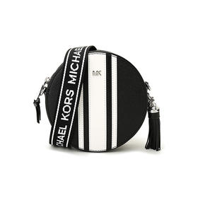 MICHAEL KORS 迈克·科尔斯 MK女包 女士CROSSBODIES系列单肩斜挎包 黑色 32H8SF5N3L BLK OPTICWHT