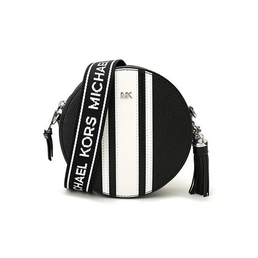 MICHAEL KORS 迈克·科尔斯 MK女包 女士CROSSBODIES系列单肩斜挎包 黑色 32H8SF5N3L BLK OPTICWHT 商品图0