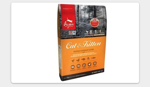加拿大Orijen渴望无谷猎食全猫粮5.4kg 进口天然成幼猫主粮干粮 *建议零售价不低于669元JPY带授权招加盟代理 商品图11