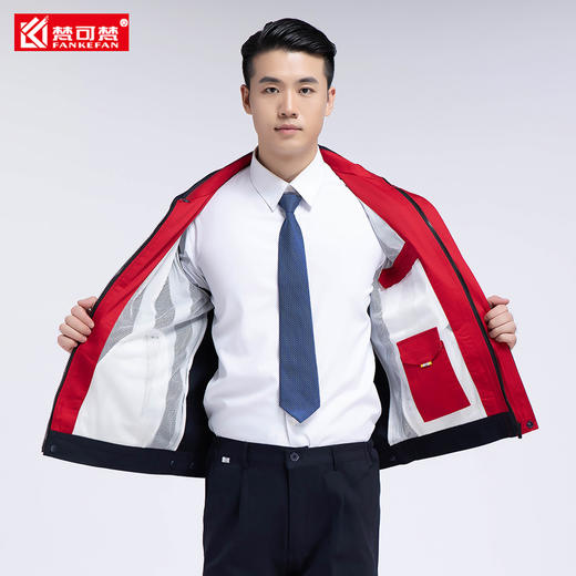 纯棉工作服套装男秋冬季双层耐磨加厚电焊电工服全棉劳保工人工服 商品图7