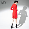 IWY/主持人同款新款气质红色正装连衣裙女长袖收腰A1194035Q1R7 商品缩略图5