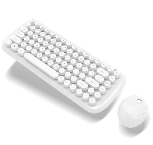 。【键鼠套餐】2.4G迷你无线键盘朋克巧克力键帽无线键鼠办公小键盘鼠标定制套装 商品图4