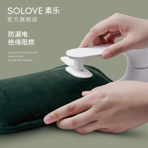 带绑带的绒面暖水袋 热水袋 商品图3