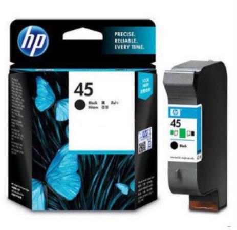 【墨盒】。原装 惠普HP45墨盒 51645A黑色墨盒 hp710c 815C 1180C 1280 hp78 商品图1