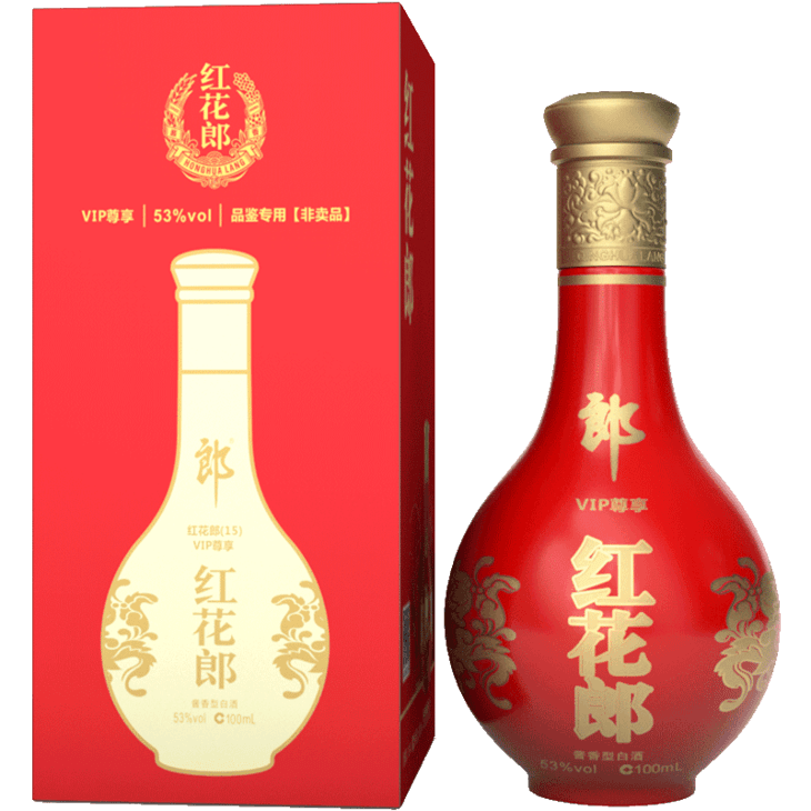 【非卖品】郎酒 红花郎小酒 53度酱香型白酒 100ml