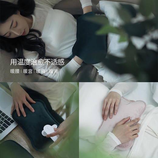 带绑带的绒面暖水袋 热水袋 商品图1