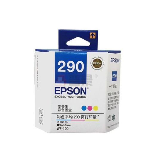 【墨盒】。爱普生EPSON打印机 彩色黑色墨盒 T289 T290 适用WF-100 墨盒 商品图1