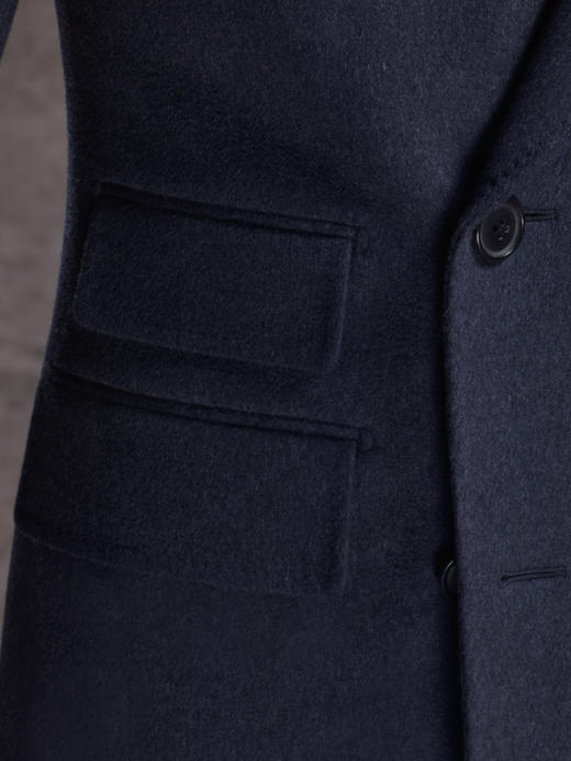 Stylbiella 纯羊绒蓝色切斯菲尔德大衣 商品图4