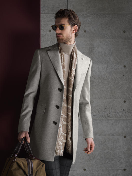 Stylbiella 羊绒羊毛灰色切斯菲尔德大衣 商品图0