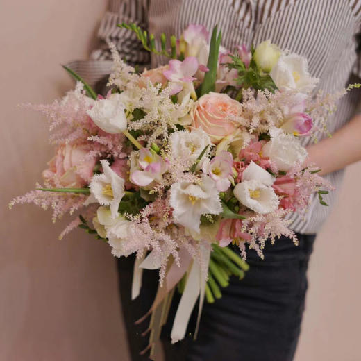 温柔粉色系手捧花款式 商品图0