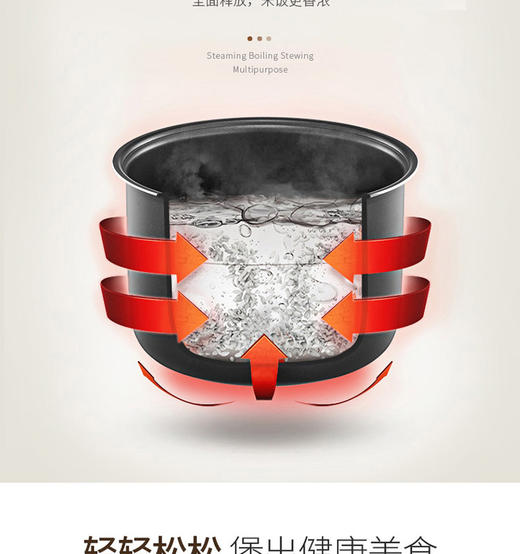 【授权商品】ACA/北美电器ALY-30FB08D微电脑电饭煲电饭锅厨房小家电家用智能蒸煮焖炖3LJPY带授权招加盟代理 商品图12