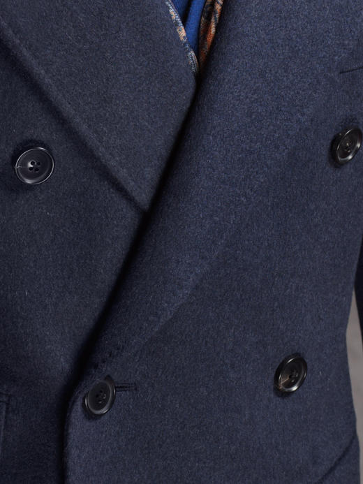 Stylbiella 纯羊绒蓝色切斯菲尔德大衣 商品图3