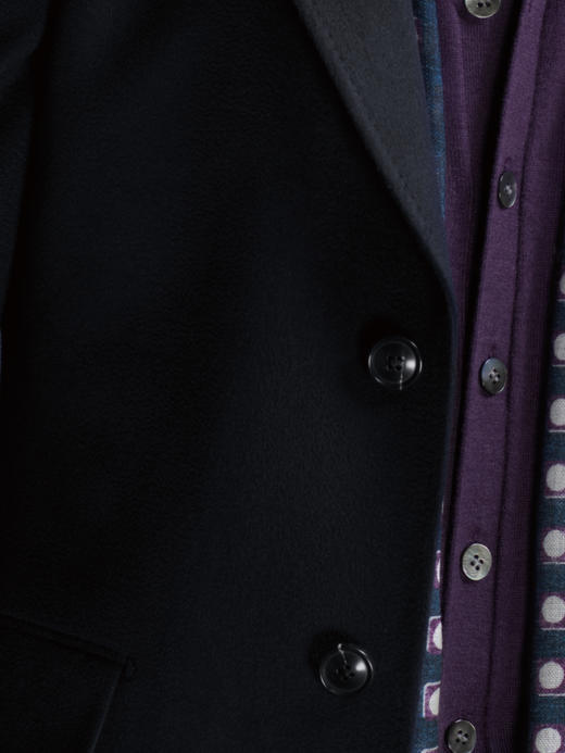 Stylbiella 纯羊绒深藏蓝色切斯菲尔德大衣 商品图3