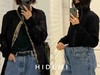 HIDEMI 百搭必备/黑色绵羊皮三粒扣腰带/可拉伸松紧弹力式 商品缩略图7