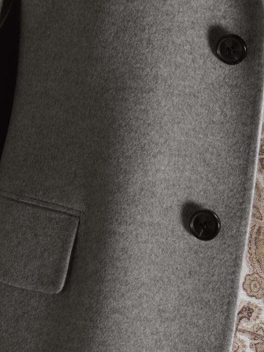 Stylbiella 羊绒羊毛灰色切斯菲尔德大衣 商品图3