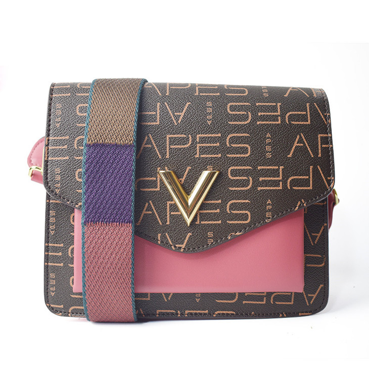 原价598特卖价109apples女包印花撞色单肩斜挎小方包aa2900051you