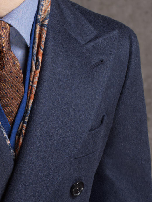 Stylbiella 纯羊绒蓝色切斯菲尔德大衣 商品图2