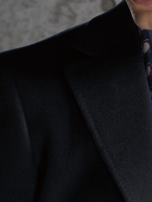 Stylbiella 纯羊绒深藏蓝色切斯菲尔德大衣 商品图2