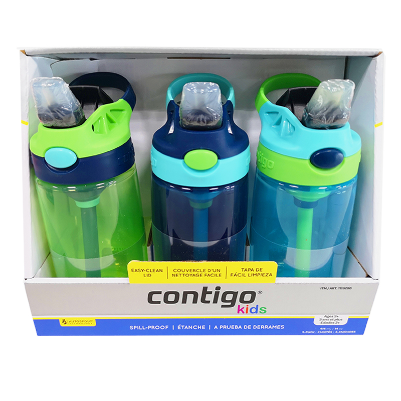 【2019新款】contigo/康迪克 儿童吸管杯男孩款 3*414mlJPY带授权招加盟代理