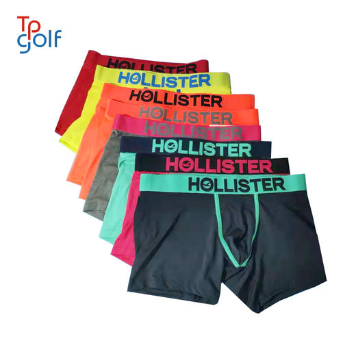 tp自营hollister舒适贴身透气亲肤男士平角内裤有弹性不紧绷