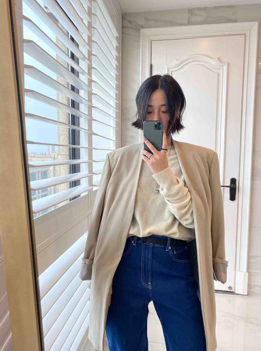 HIDEMI 百搭必备/黑色绵羊皮三粒扣腰带/可拉伸松紧弹力式 商品图9