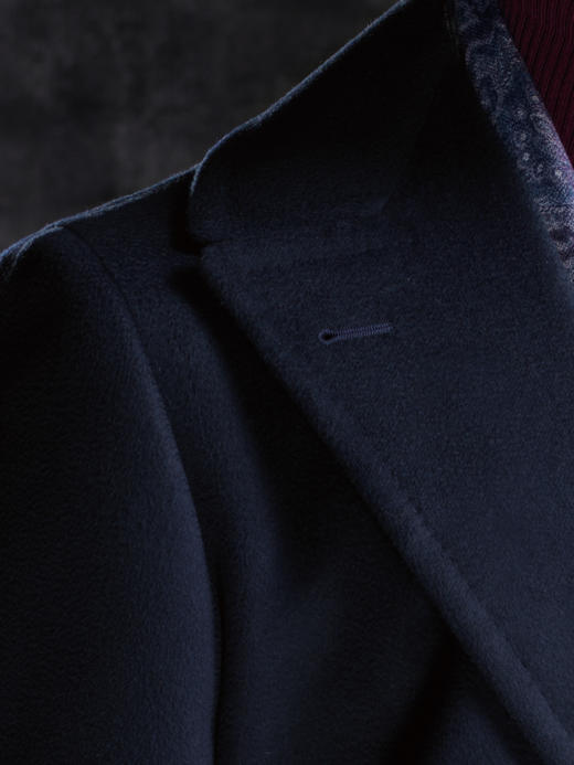 Stylbiella 羊绒羊毛藏蓝色切斯菲尔德大衣 商品图1