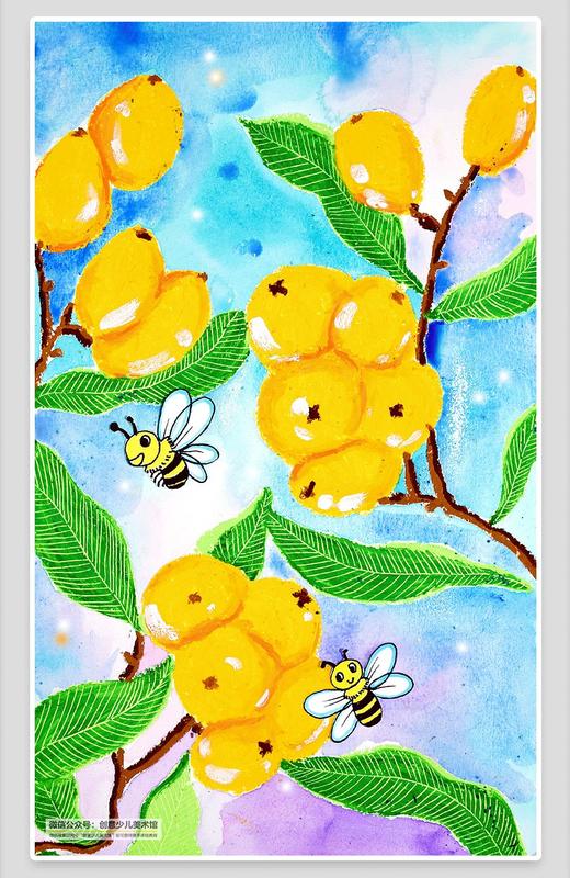 《金灿灿的枇杷》低幼/油画棒【自动发货：下单后，点击手机短信中收到的链接，即可获取文件下载的链接；如有任何问题，可添加客服微信hm33268获得帮助】 商品图0
