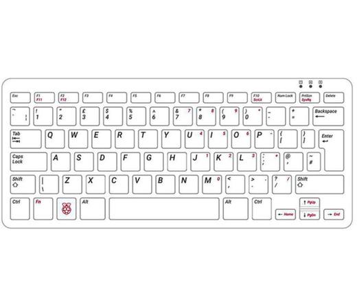 *【键盘】 官方Raspberry Pi键盘, 红/白, 美式布局, 有线 商品图1