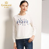 乔万尼秋装羊毛针织衫白色宽松贴布绣花外穿长袖上衣EN3M389 商品缩略图2