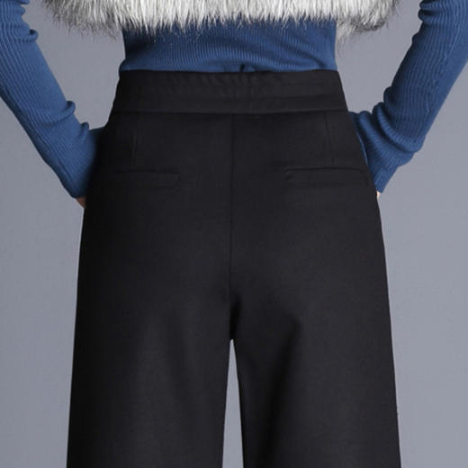 XY-689S-618秋冬新款通勤百搭女士加厚休闲裤高腰阔腿裤 商品图3