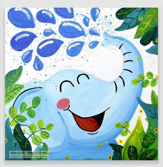 《可爱的小象》水粉【自动发货：下单后，点击手机短信中收到的链接，即可获取文件下载的链接；如有任何问题，可添加客服微信hm33268获得帮助】 商品图0