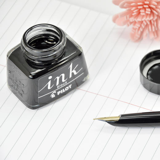 日本百乐（PILOT）非碳素墨水 不堵笔钢笔墨水30ml 黑色INK-30-B原装进口 商品图0