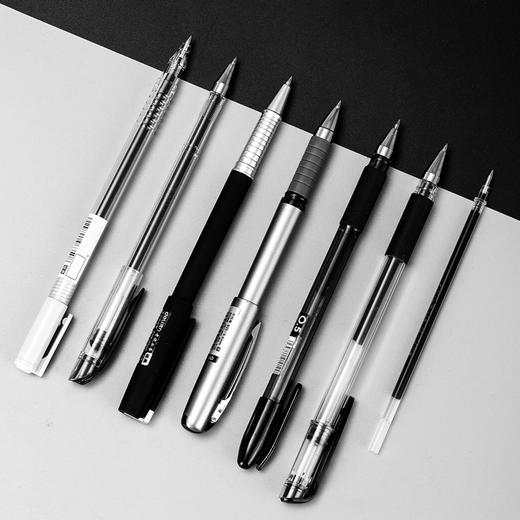 得力(deli)0.5mm中性笔芯签字笔水笔替芯 子弹头黑色20支/桶33402 商品图3