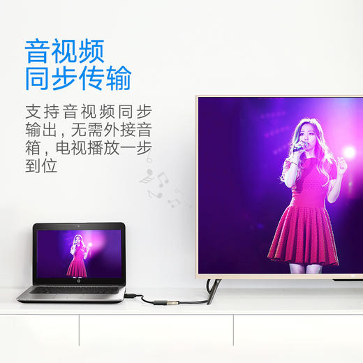 绿联（UGREEN）DP转HDMI转换器线 4K高清DisplayPort公对母转接头 笔记本电脑台式机接显示器投影仪 40363 商品图3