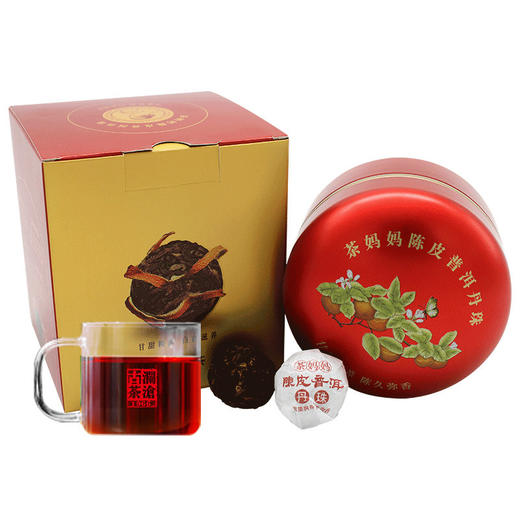 澜沧古茶茶妈妈6年陈皮普洱丹珠龙珠普洱茶熟茶新会 散装100g 商品图3