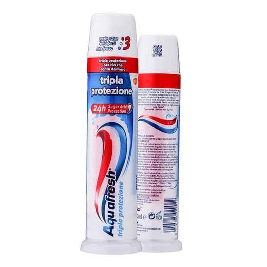 买一赠一【直立+盖按压式】意大利进口Aquafresh三色牙膏 去口臭 去黄牙黑牙 口气清新 商品图2
