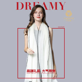 优品堂“安之韶华” 空调巾，高档精品轻薄羊毛披肩围巾两用