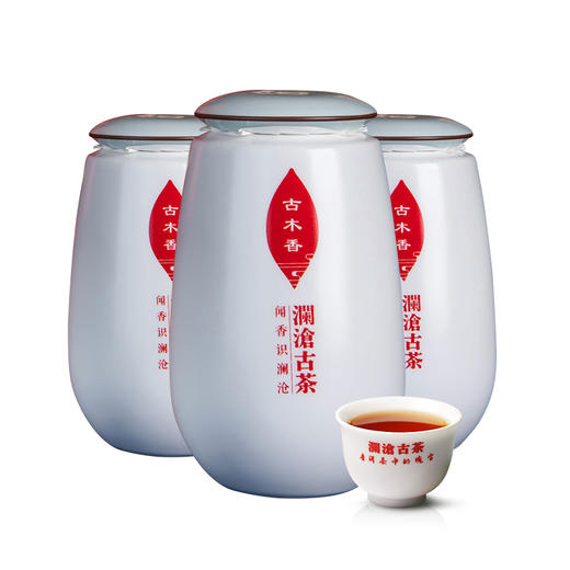 澜沧古茶古木香普洱茶熟茶云南5年陈老茶熟普茶叶150g*3罐 商品图0