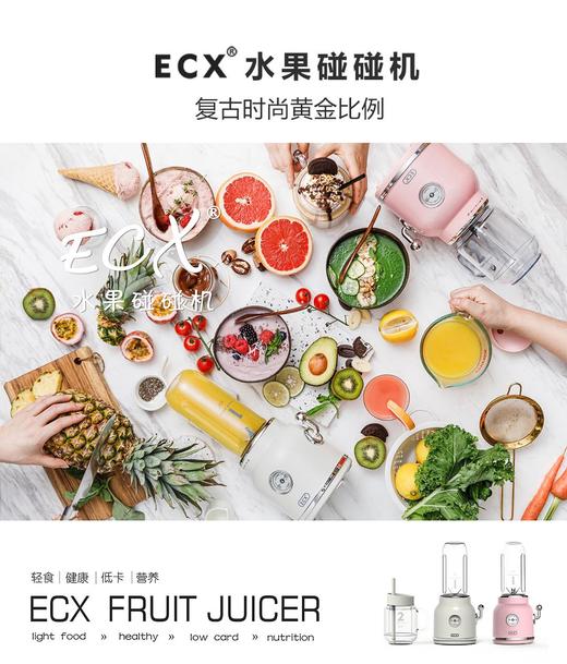 【新品推荐】ECX 榨汁机 抖音同款 水果碰碰机 家用料理机 随身榨汁机加便携杯一套 黑色（保修一年）JPY带授权招加盟代理 商品图2