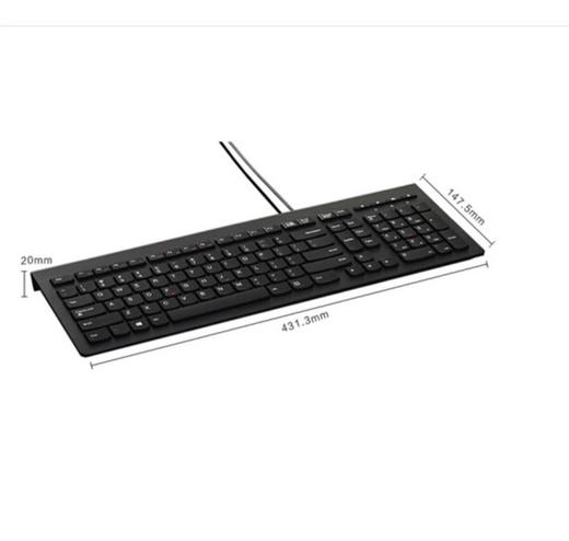 *【键盘】联想（Lenovo） 原装键盘USB巧克力超薄键盘静音台式防水有线键盘 商品图1