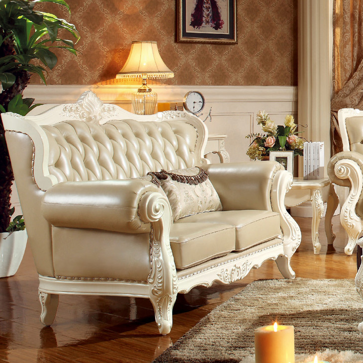 法式客厅全实木123组合沙发欧式进口头层真皮沙发 - 宜佳家居官方店