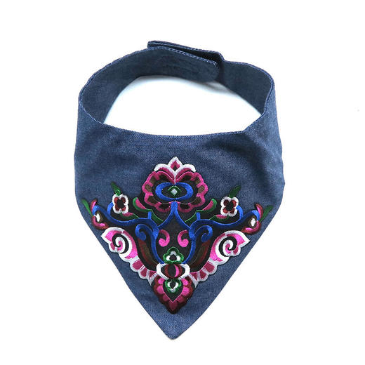 复古民族牛仔三角巾