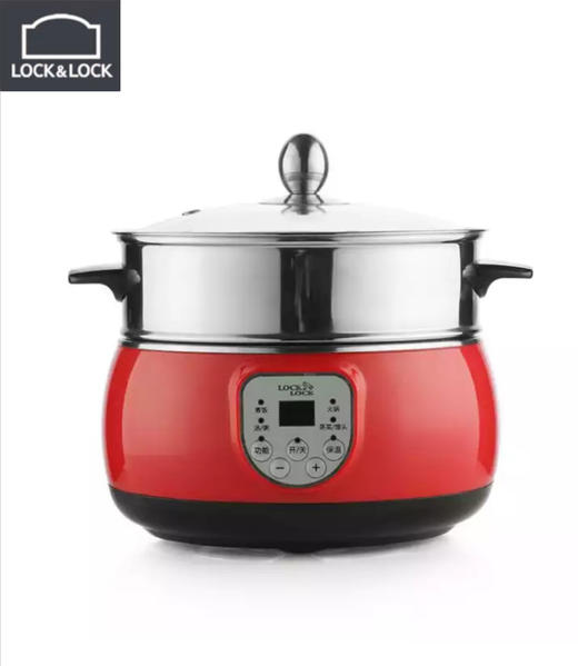 乐扣乐扣 LOCK&LOCK 多功能电蒸锅   EJP427RED 商品图0