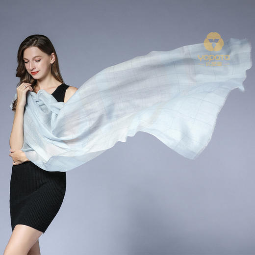 优品堂“寄情以格”空调巾，100%羊绒软黄金系列高档礼品，披肩围巾两用 商品图2