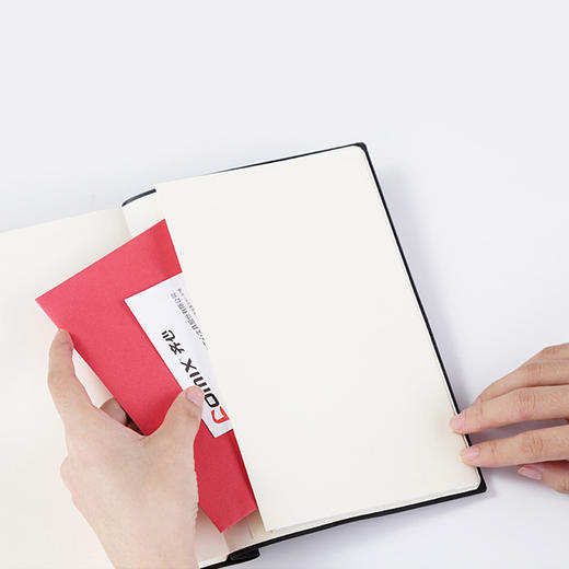 齐心(Comix) A5/98张软皮面文具笔记本子创意斜绑带记事本日记本 黑色 ECC5851 商品图2