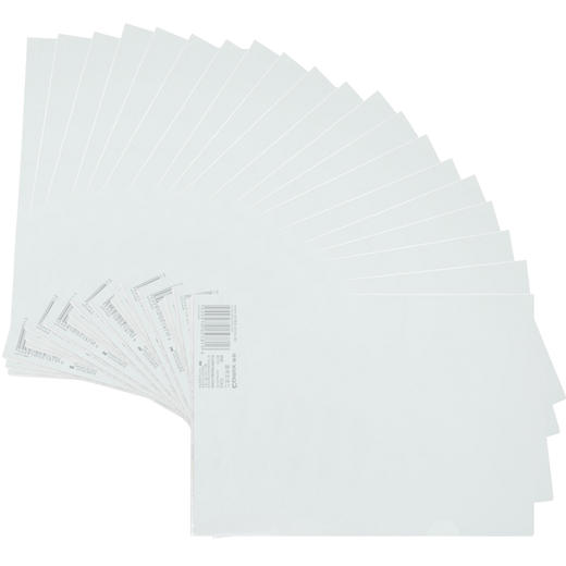 齐心(Comix) 20个装 A4透明二页文件套 L型文件夹 单片夹 EA31 商品图0